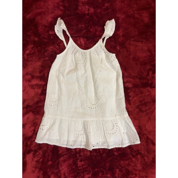 Vineyard Vines Other - Vineyard Vines Girls White Eyelet Seashell Ruffle Dress 4T 7Q001481